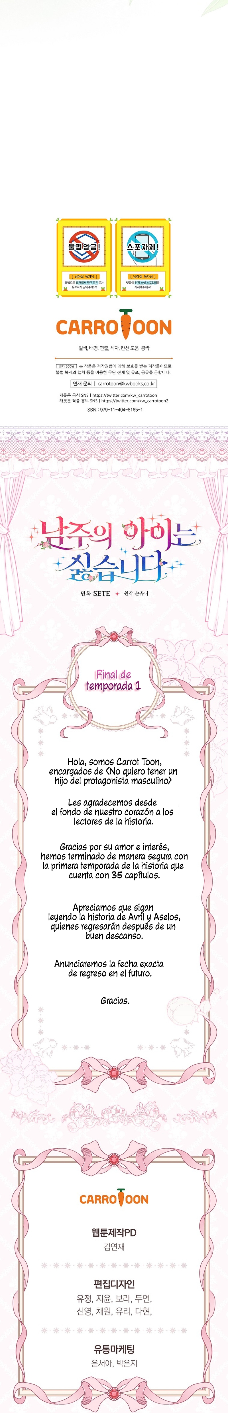 No quiero tener un hijo del protagonista masculino Capítulo 35 - Página 32