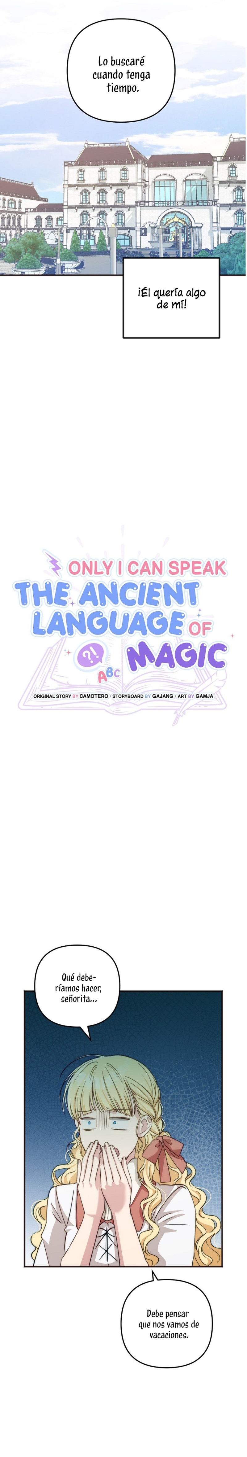 Sólo yo puedo hablar el antiguo lenguaje de la magia Capítulo 36 - Página 8