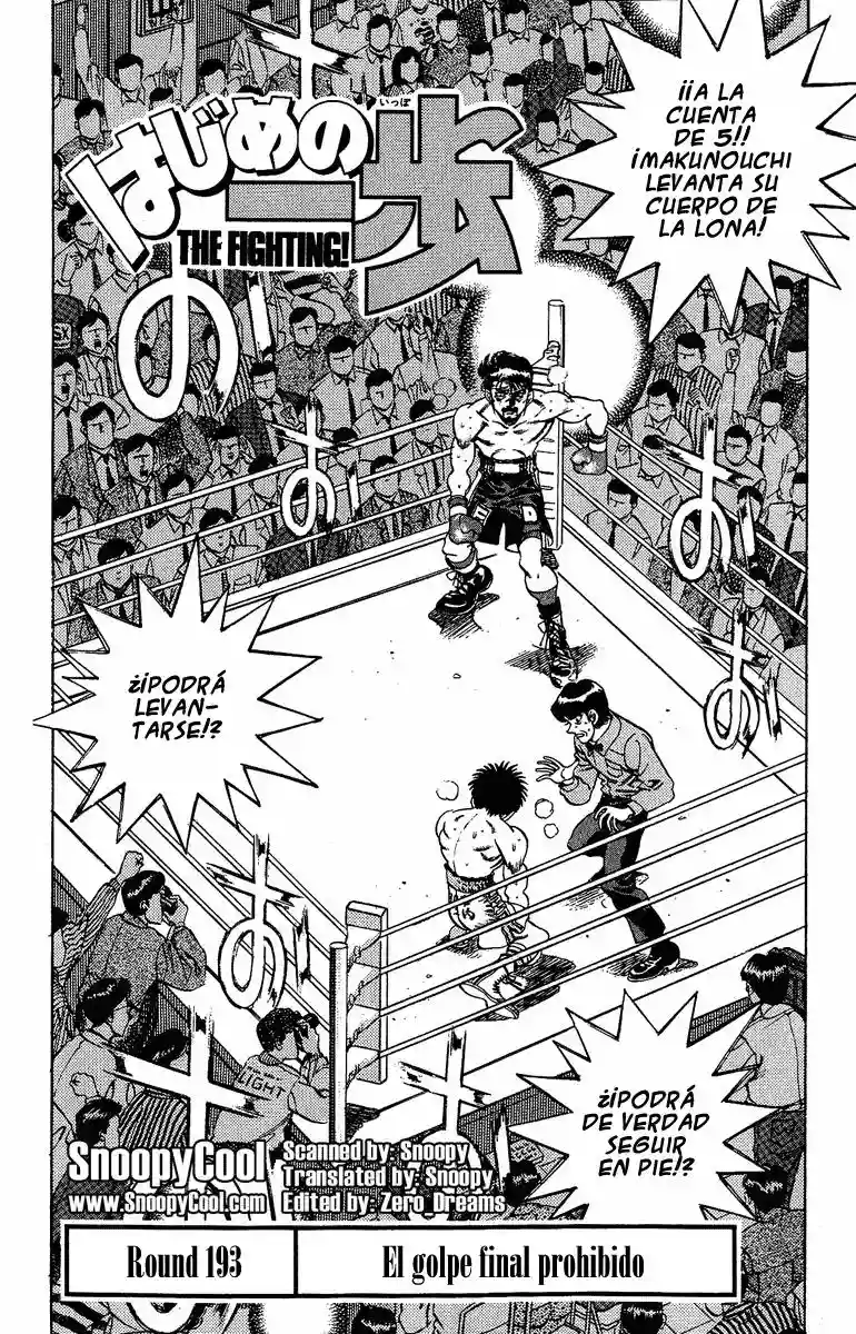 Hajime no Ippo Capítulo 193 - Página 1