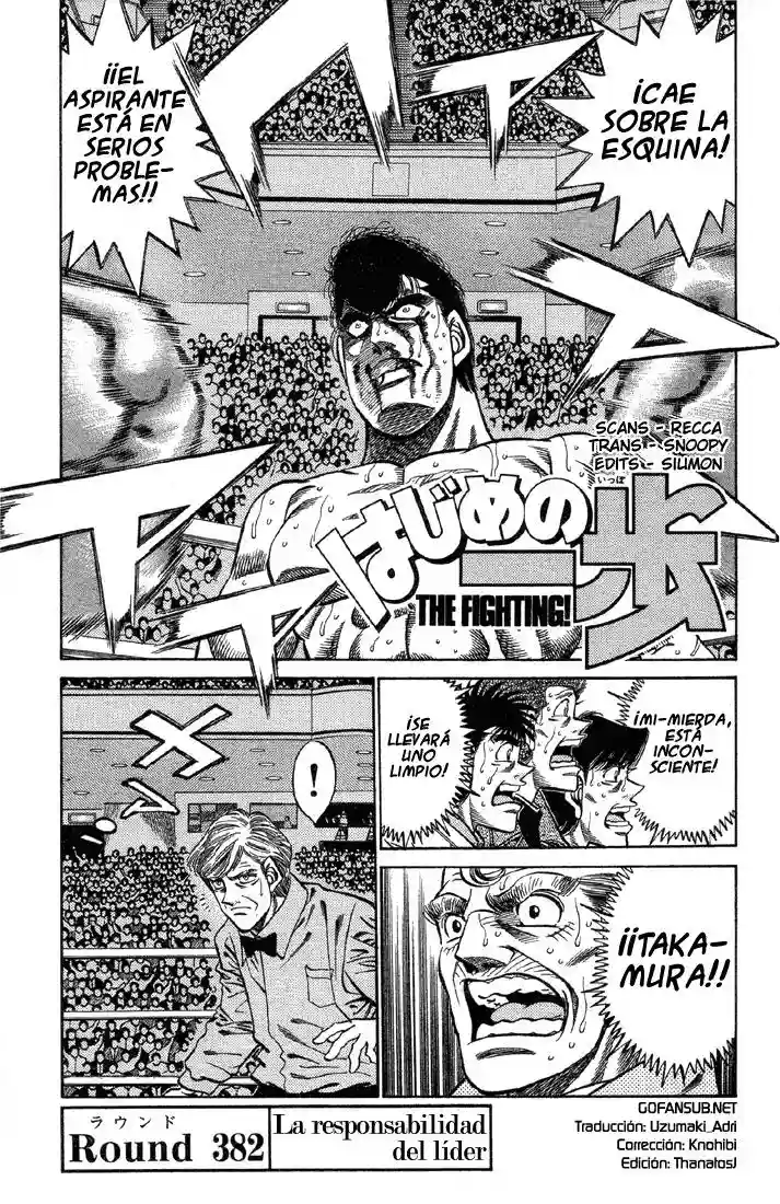 Hajime no Ippo Capítulo 382 - Página 1