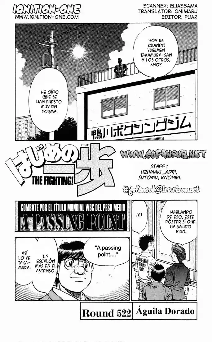 Hajime no Ippo Capítulo 522 - Página 1