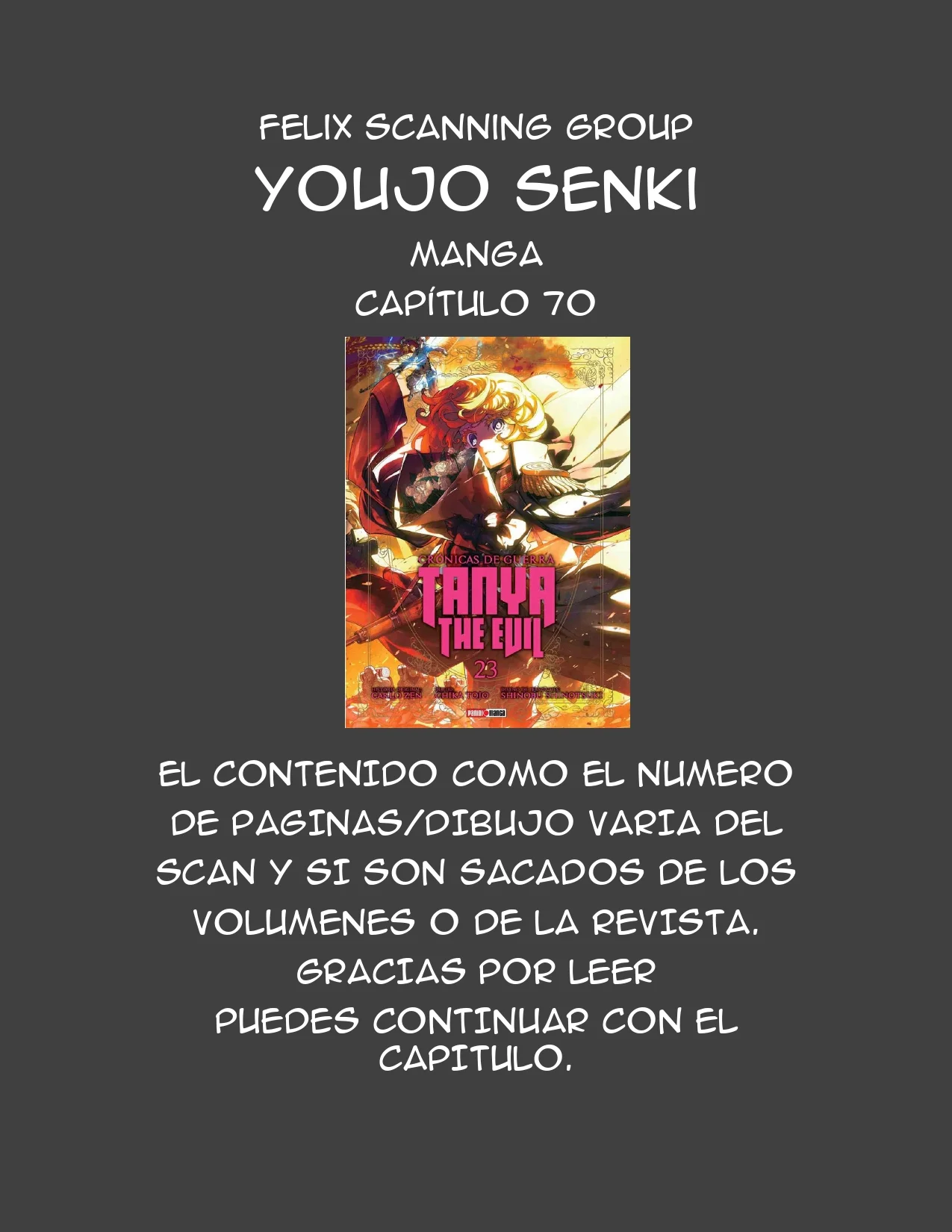 Youjo Senki Capítulo 70 - Página 1